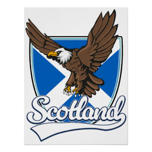Póster Logo de viaje de Escocia