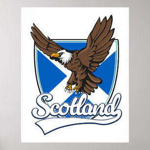 Póster Logo de viaje de Escocia