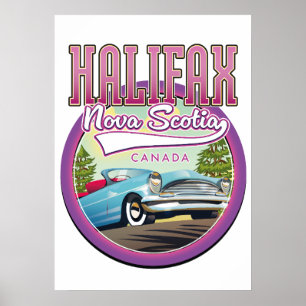 Póster Logo de viaje de Halifax Nova Scotia