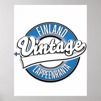 Póster Logo de viajes de Lappeenranta Finlandia