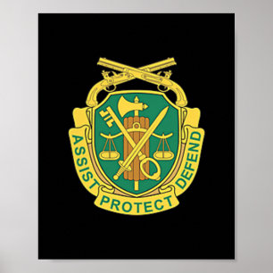 Póster Logo De Vintage Ejército De La Policía De Ee.Uu.