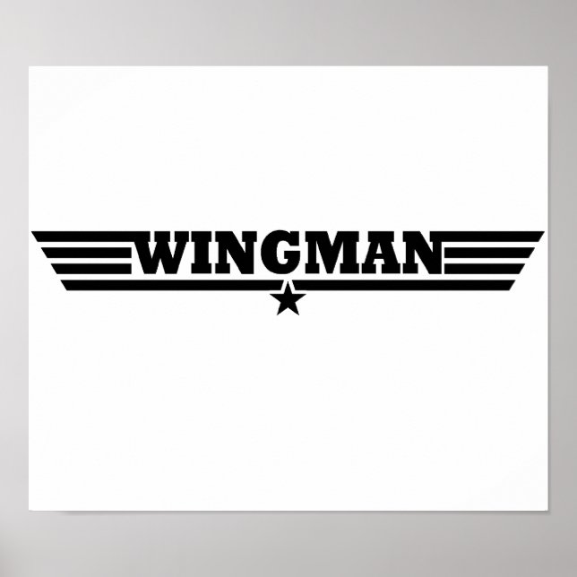 Póster Logo de Wingman Wings (Frente)