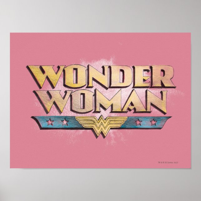 Póster Logo de Wonder Woman Pencil (Frente)