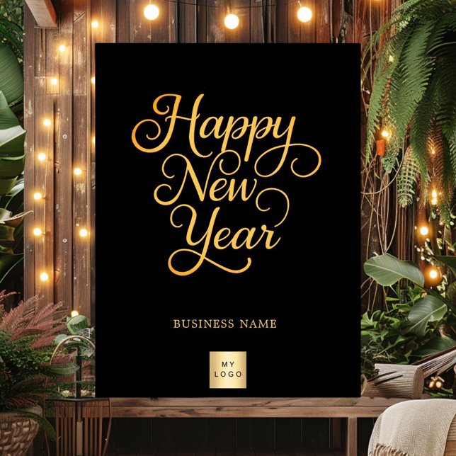 Póster Logo del Black gold business de Año Nuevo Feliz (Subido por el creador)
