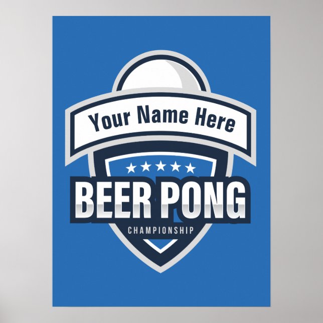 Póster Logo del Campeonato de personalizable de Cerveza P (Frente)