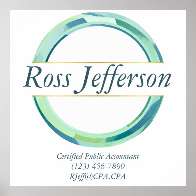 Póster Logo del Círculo Azul (Frente)