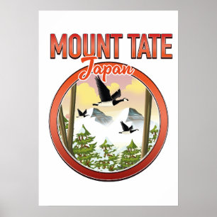 Póster Logo del viaje al Monte Tate Japón