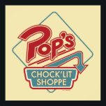Póster Logo rojo de la tienda "chock'Lit" del Pop<br><div class="desc">Riverdale | Logo de Pop's Chock'Lit Shoppe en rojo y azul.</div>