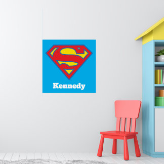 Póster Logo superchica clásica con contorno azul