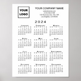 Póster Logo y texto del calendario 2024