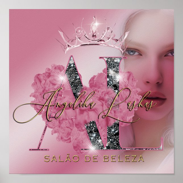 Póster Logomarca personalizada com seu nome  (Frente)