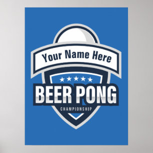 Póster Logotipo adaptable del campeonato de Pong de la