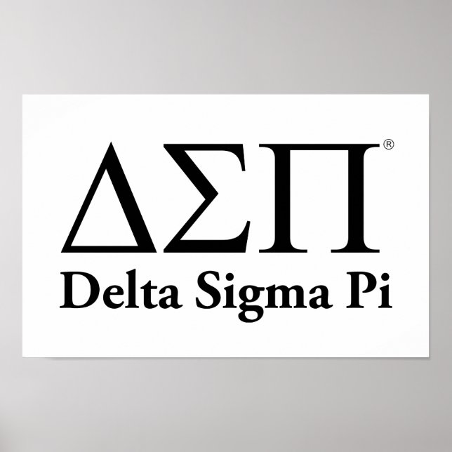 Póster Logotipo Clásico de Delta Sigma Pi (Frente)