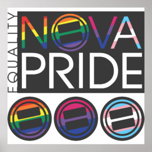 Póster Logotipo combinado del orgullo de NOVA