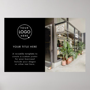 Póster Logotipo comercial   Foto de publicidad negra mode