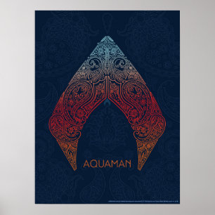 Póster Logotipo de Aquaman el   Paisley Aquaman