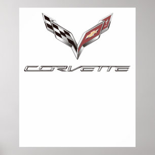 Póster logotipo de corvette