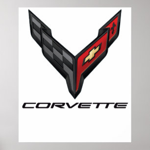 Póster logotipo de corvette2