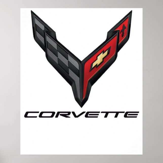 Póster logotipo de corvette2 (Frente)