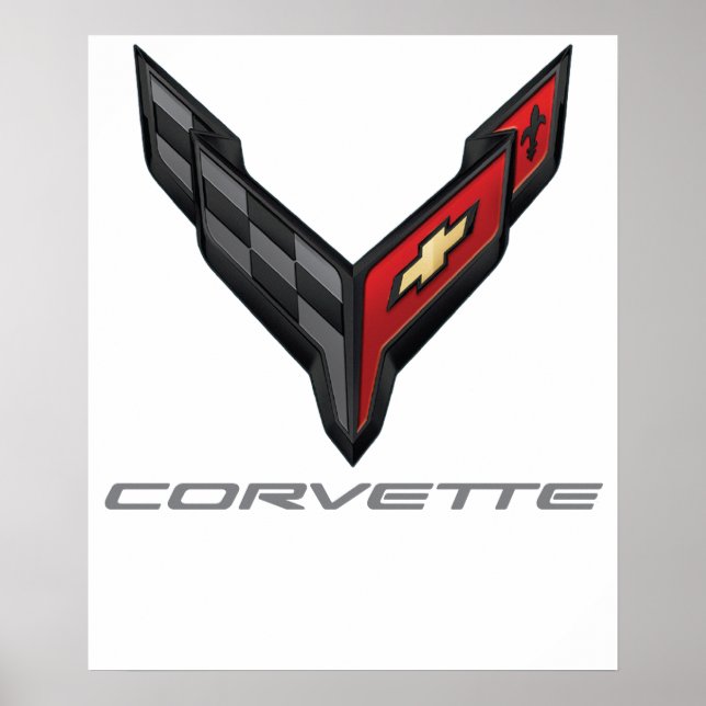 Póster logotipo de corvette 3 (Frente)
