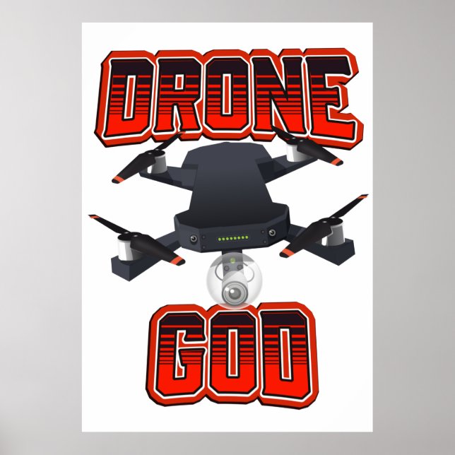 Póster logotipo de Drone God (Frente)