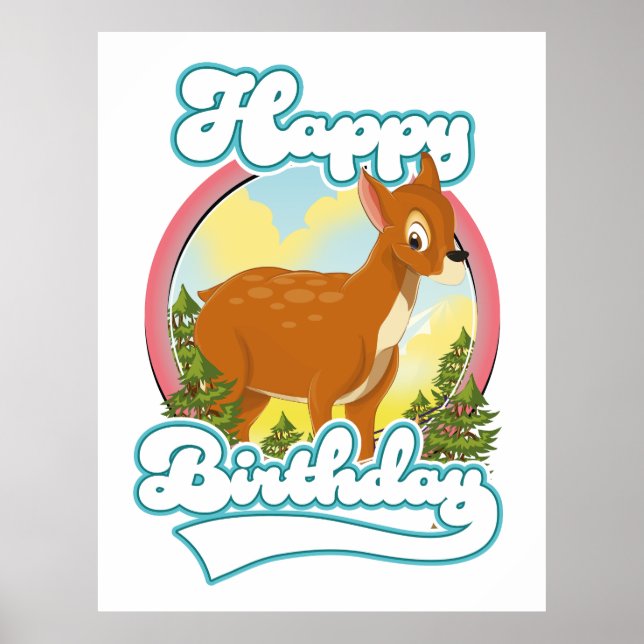 Póster Logotipo de Feliz Cumpleaños (Frente)