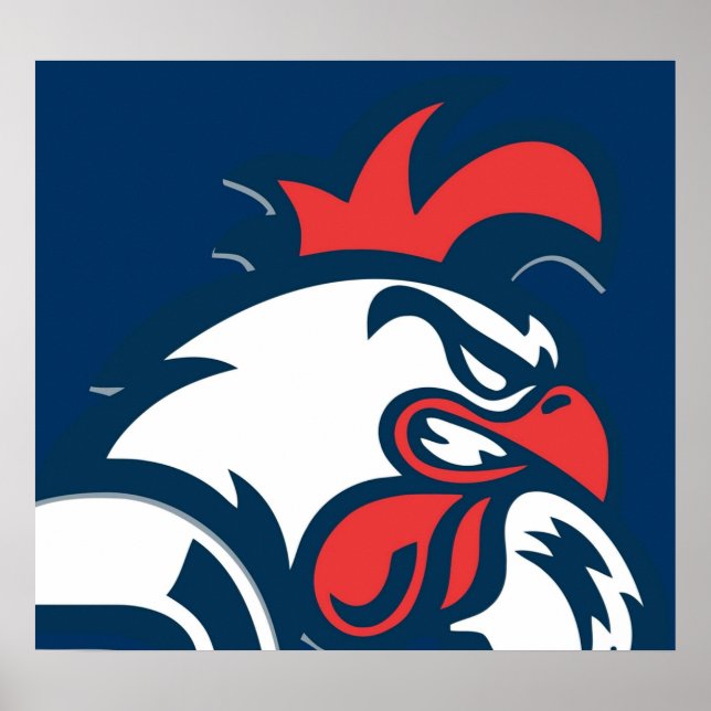 Póster logotipo de gallos (Frente)