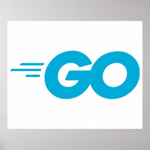 Póster Logotipo de Golang (Lenguaje de programación Go)