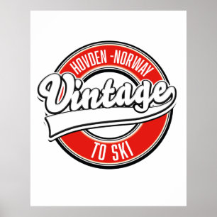 Póster logotipo de hovden noruega
