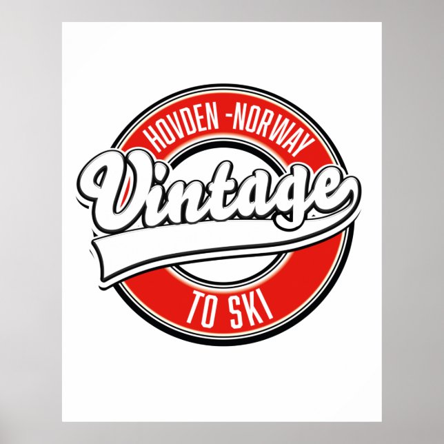 Póster logotipo de hovden noruega (Frente)