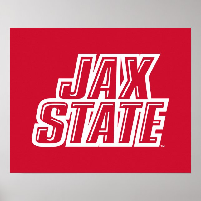 Póster Logotipo de Jacksonville State University JAX STAT (Frente)