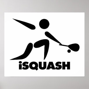 Póster Logotipo de Juego de Esquash
