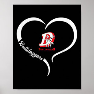 Póster Logotipo de los bulldoggers de Dewey Lema de medio