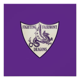 Póster Logotipo de los Dragones Fighting Fairmont de Kett