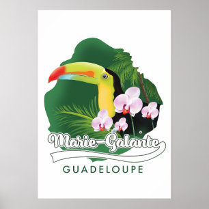 Póster logotipo de Marie Galante Guadalupe