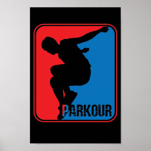 Póster logotipo de parkour