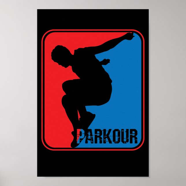 Póster logotipo de parkour (Frente)