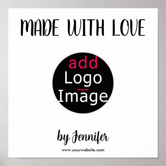 Póster Logotipo de Personalizado profesional moderno hech (Frente)