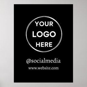 Póster Logotipo de personalizado Social Media Minimalista