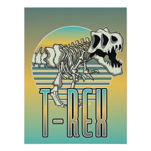 Póster logotipo de personalizado T-REX (Anverso)
