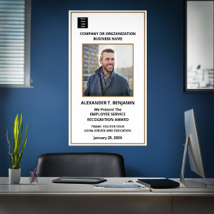 Póster Logotipo de Premios de Reconocimiento de Empleado
