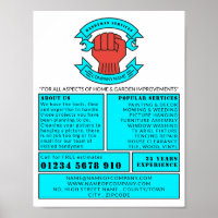 Logotipo de puño, publicidad de Handyman