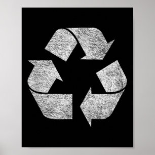 Póster Logotipo de símbolo de reciclaje Día de la Tierra 