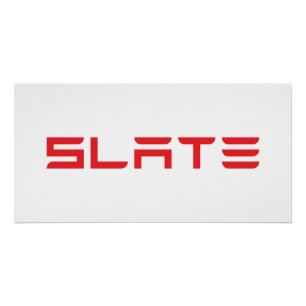 Póster Logotipo de Slate Tesla