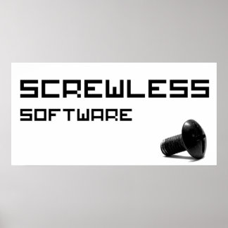 Póster Logotipo de software Stornilloless