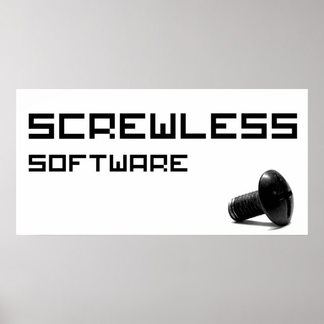 Póster Logotipo de software Stornilloless (Frente)