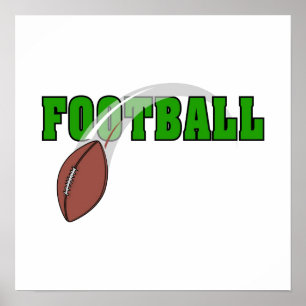 Póster Logotipo de Swoosh del fútbol