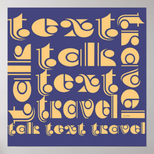 Póster Logotipo de Text Talk Travel