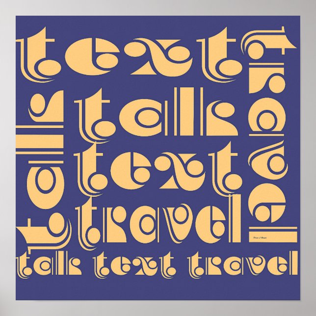 Póster Logotipo de Text Talk Travel (Frente)