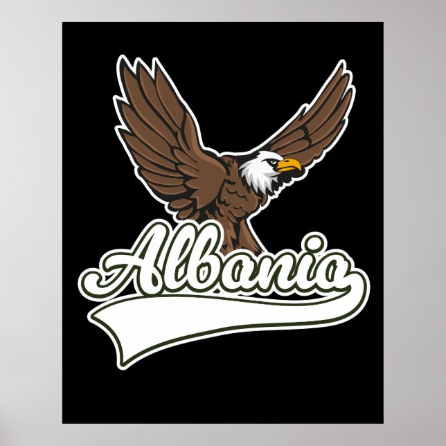 Póster logotipo de viaje a Albania (Frente)